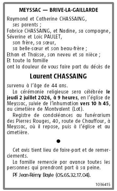 Avis de décès